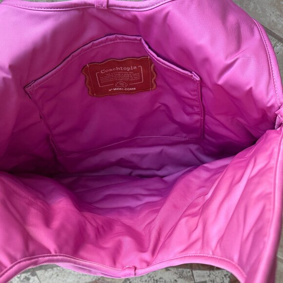 COACH CAOCHTOPIA LOOP TOTE WITH CLOUD QUILTING:NWT BRIGHT MAGENTA - Picture 10 of 12